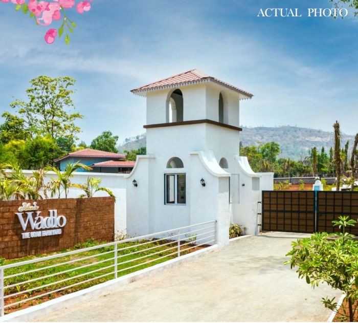 entrance Waddo The Goan Farmyards- farmland land in Karjat